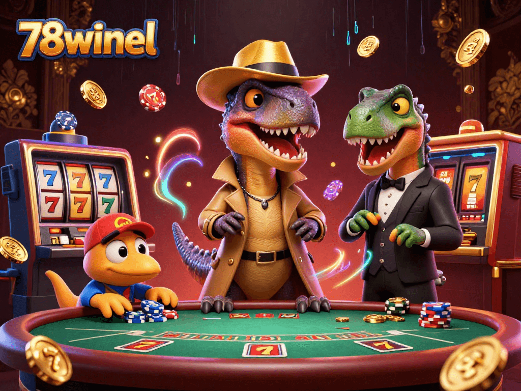 Experience thrilling blackjack action with 78winel as a velociraptor card counter and friends plot and play.