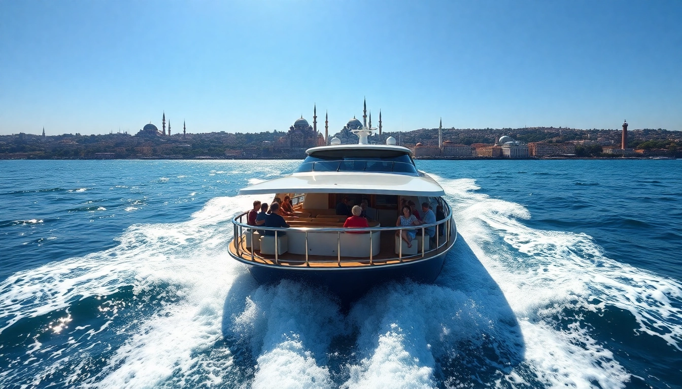 Erleben Sie Istanbul Bosphorus cruises mit einem wunderschönen Blick auf die Skyline der Stadt.