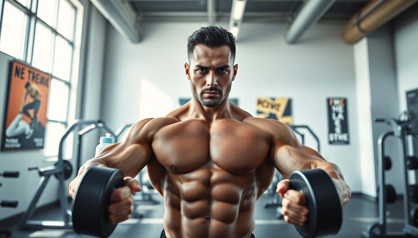 Trenobal-E Trenbolone Enanthate being administrated by a focused athlete in a modern gym.