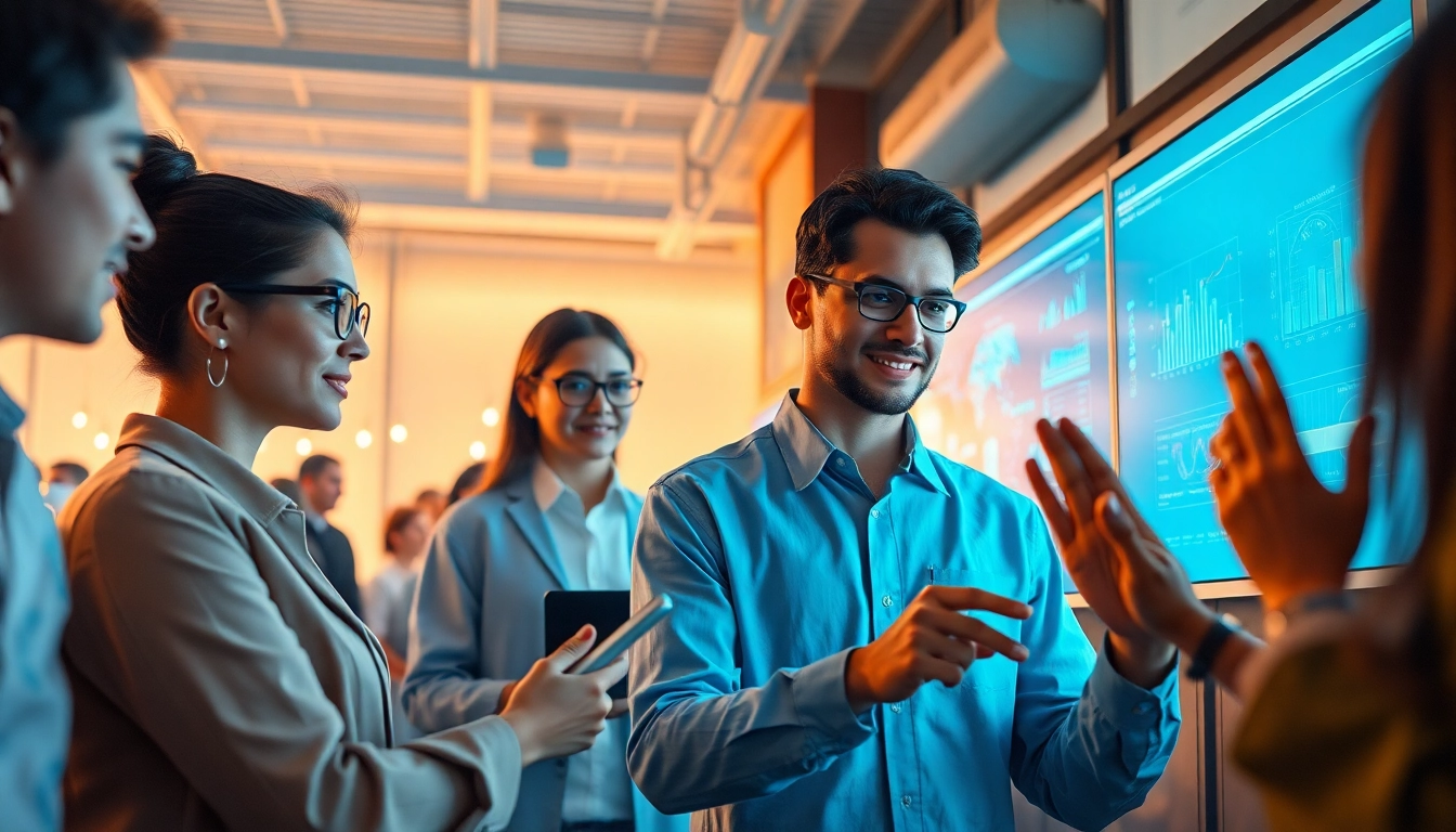 Innovative adults engaging with AI technology in a vibrant setting, emphasizing ai 18+